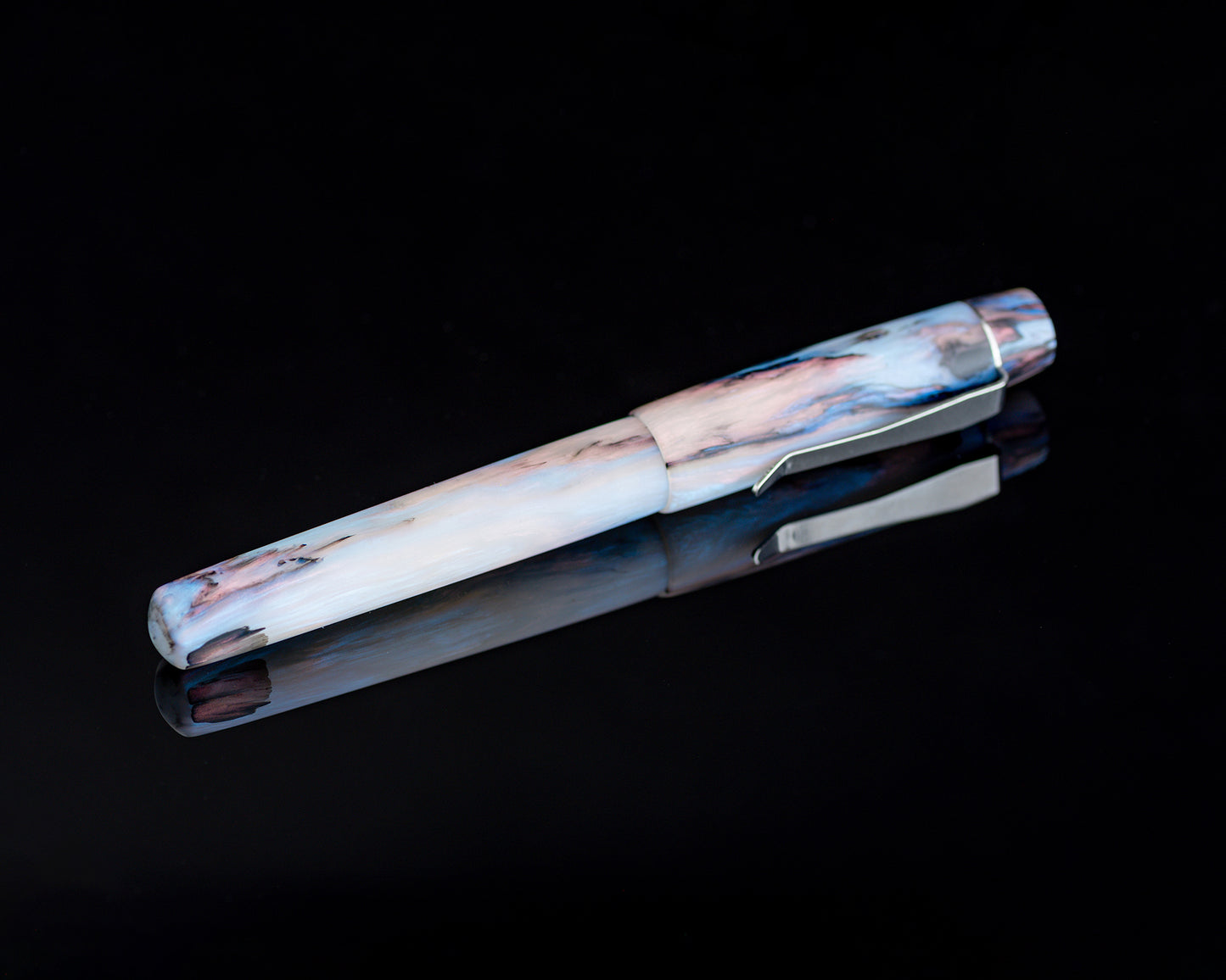 Rhys's Pieces "Matte Faux Abalone" Custom Handmade Rollerball Pen