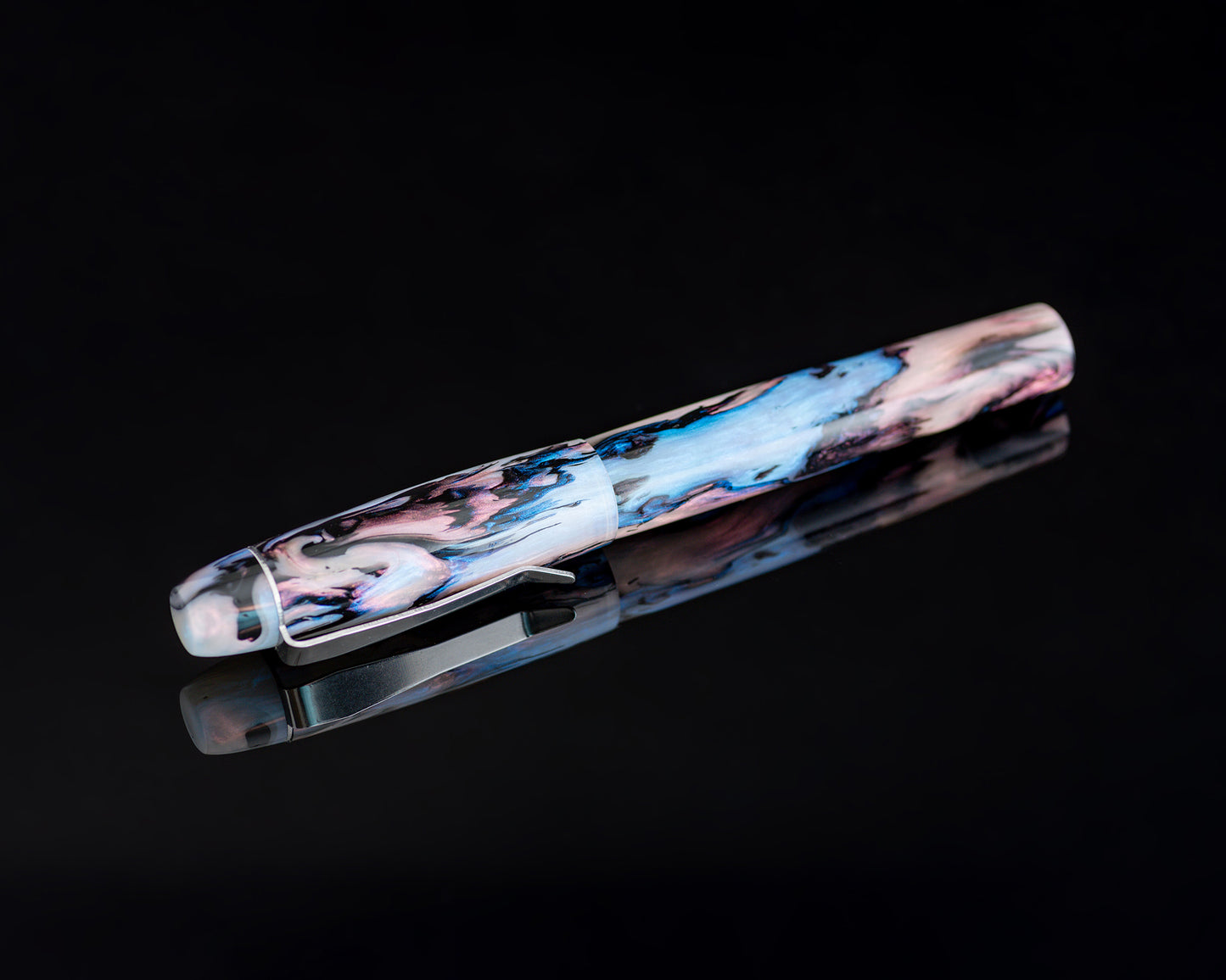 Rhys's Pieces "Polished Faux Abalone" Custom Handmade Rollerball Pen