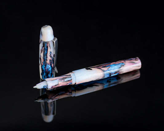 Rhys's Pieces "Polished Faux Abalone" Custom Handmade Rollerball Pen