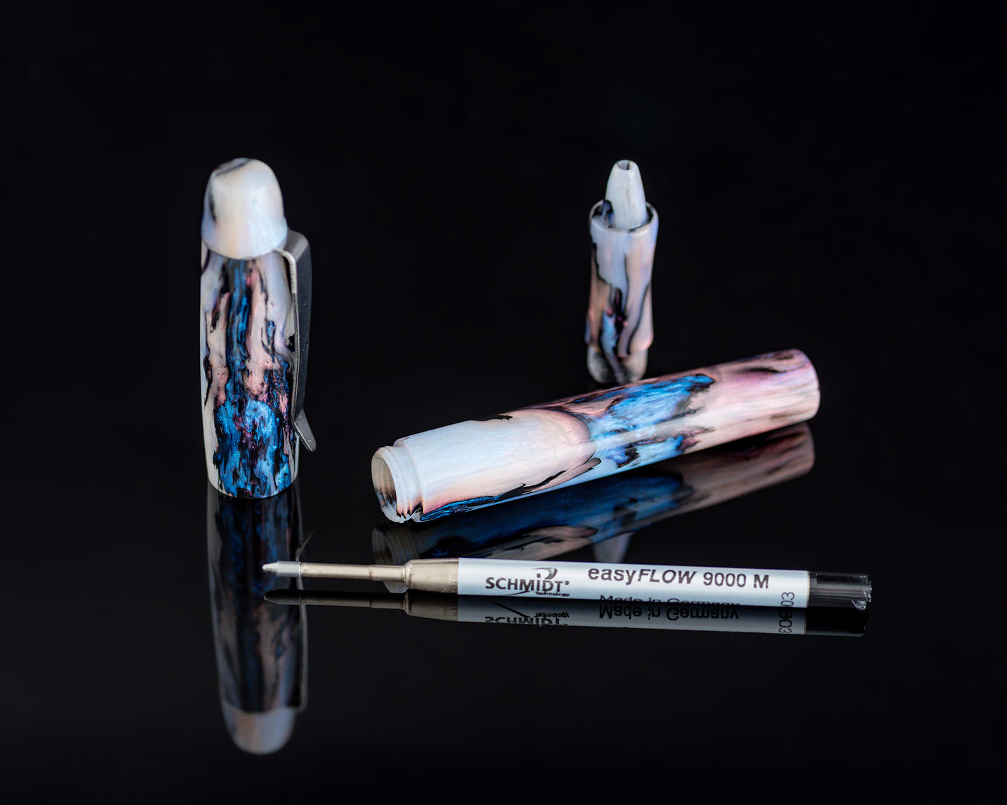 Rhys's Pieces "Polished Faux Abalone" Custom Handmade Rollerball Pen