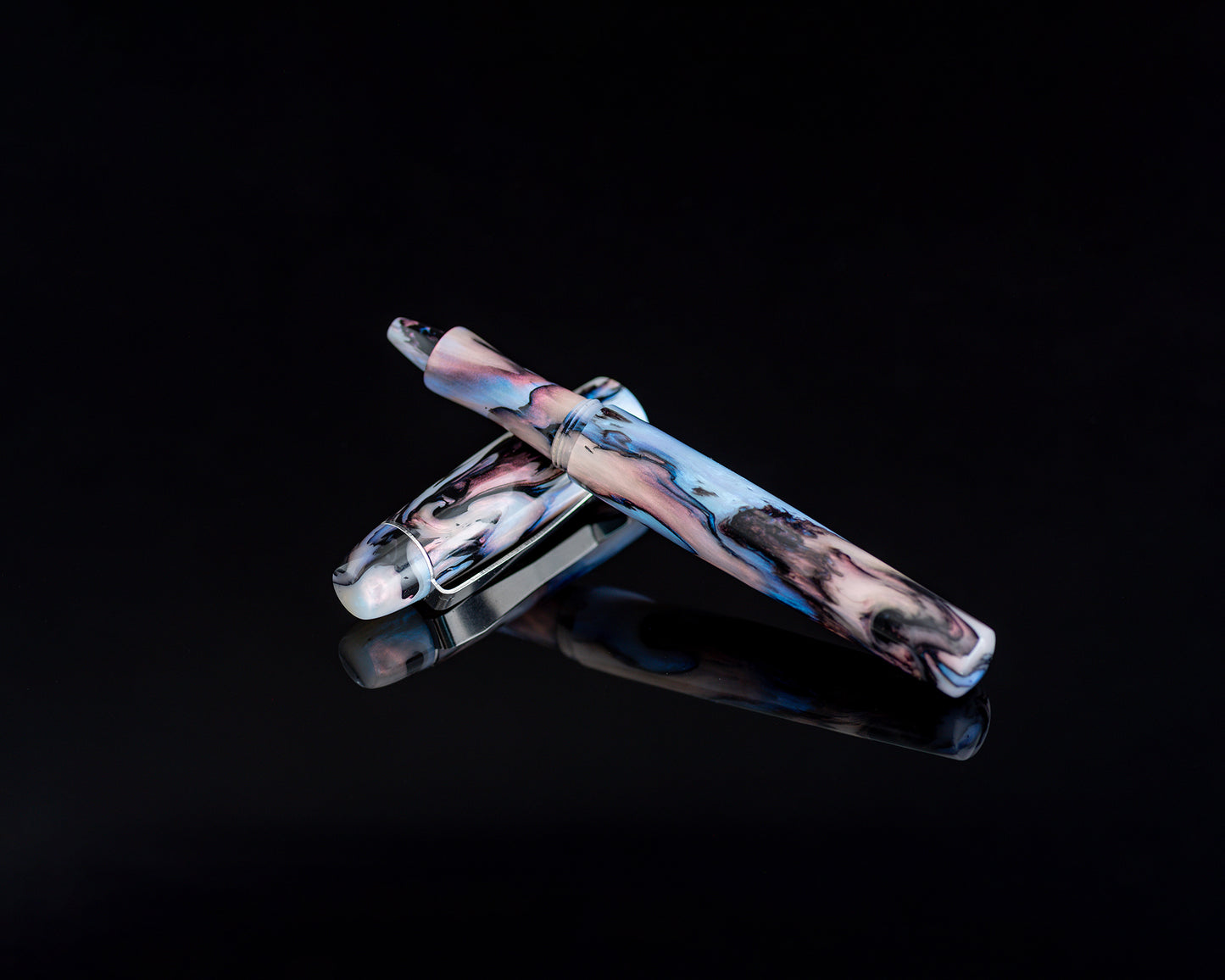 Rhys's Pieces "Polished Faux Abalone" Custom Handmade Rollerball Pen