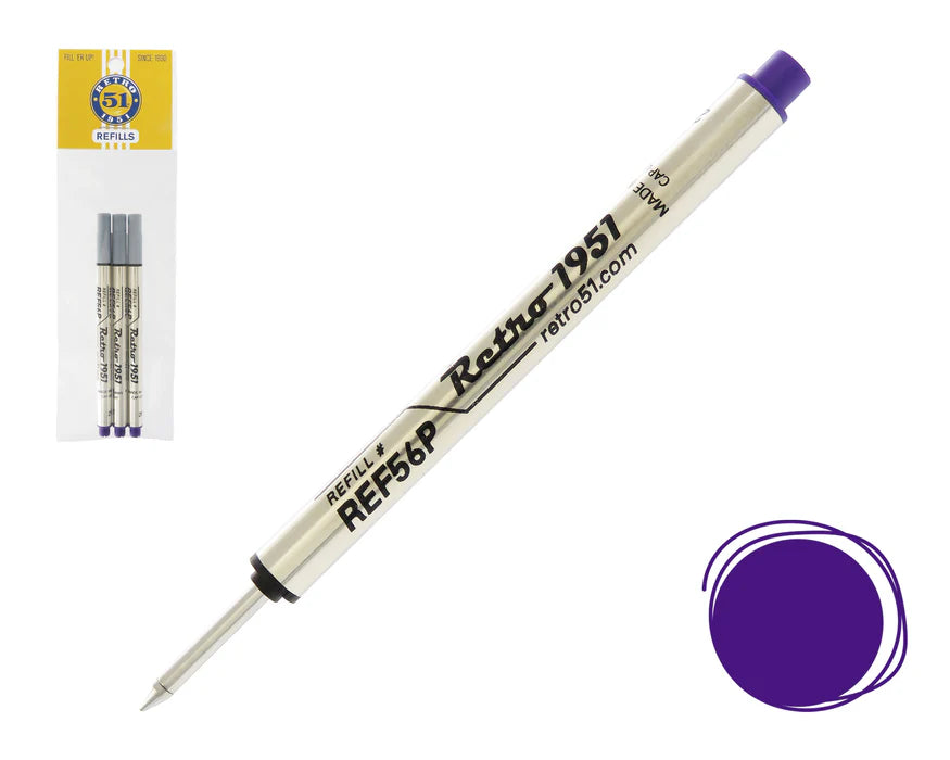 Retro 51 Single Rollerball Refill Comes in Different Colors