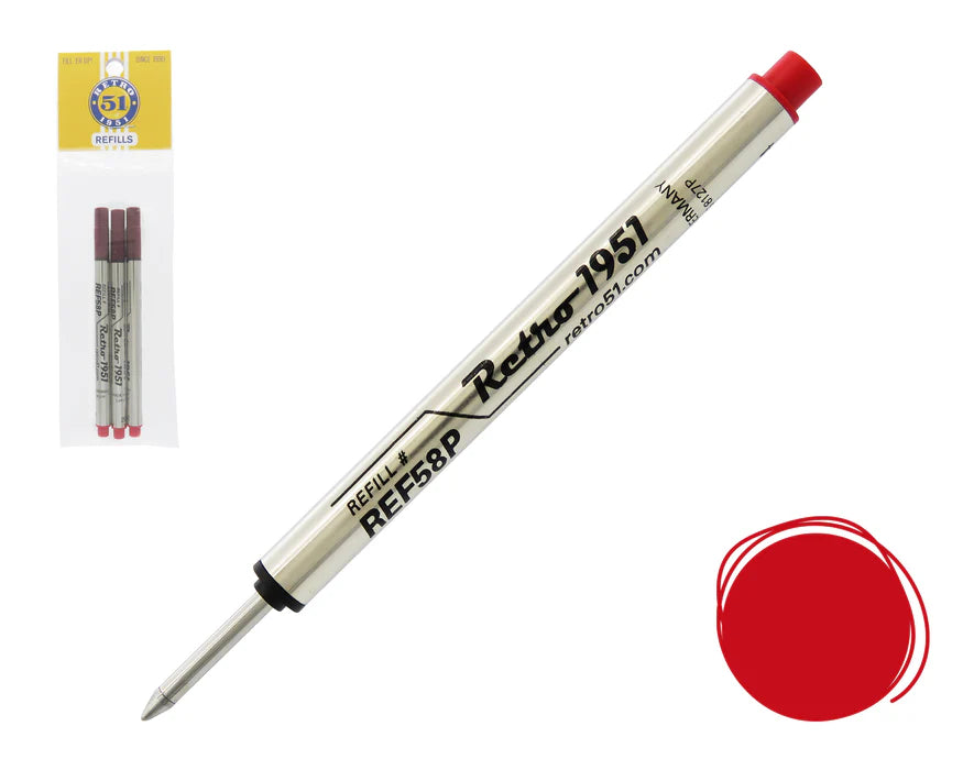 Retro 51 Single Rollerball Refill Comes in Different Colors