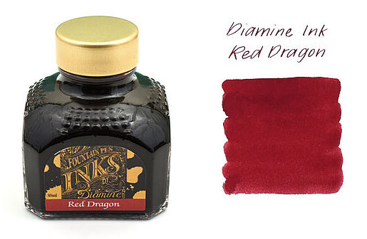 Diamine Red Dragon Bottle Ink 80mL