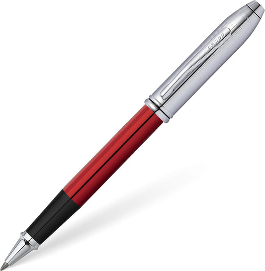 AT Cross Townsend Limited Edition Red Lacquer Chrome Rollerball Pen