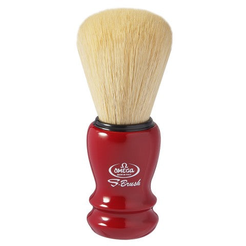 Omega S-Brush Red Synthetic Shaving Brush 127