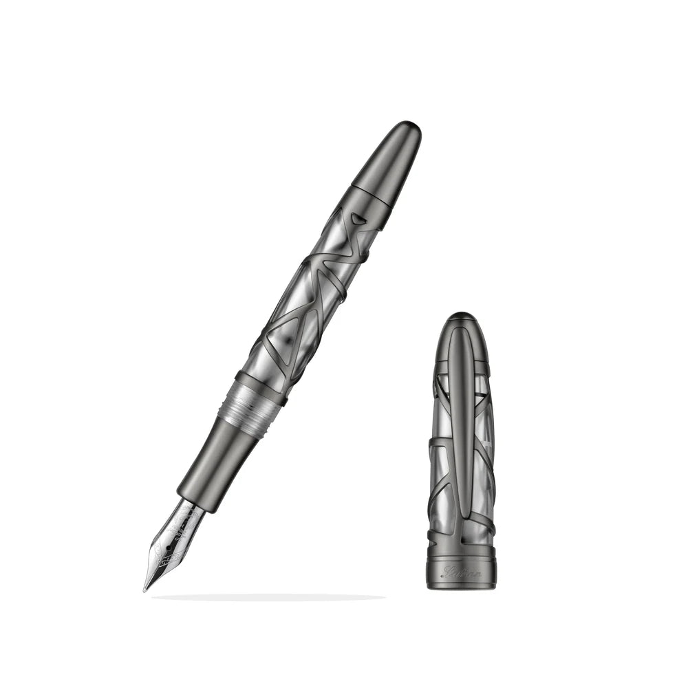 Laban Skeleton Gunmetal Fountain Pen Medium Nib