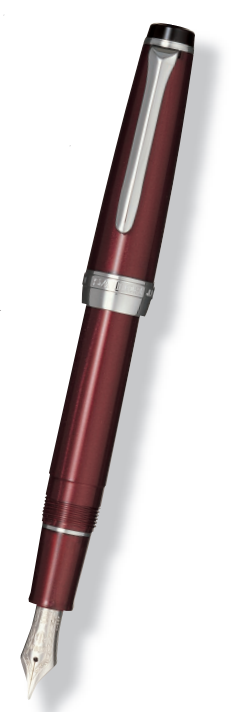 Sailor Professional Gear Slim Sai-Bi Togi Burgundy Fountain Pen 14k Gold Super Extra Fine Nib