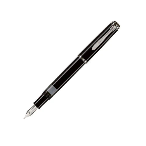 Pelikan M205 Schwarz Chrome Fountain Pen Broad Nib