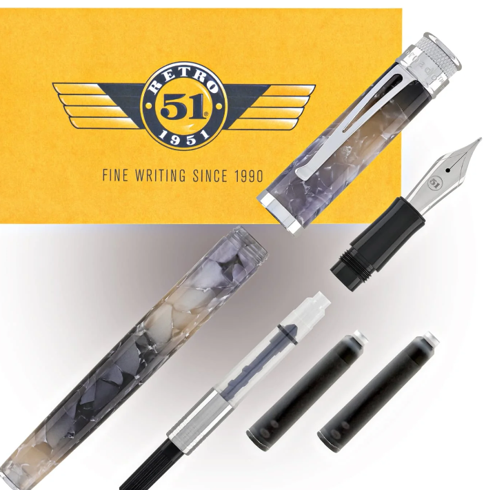 Retro 51 Tornado™ Acrylic - Silver Lining Fountain Pen