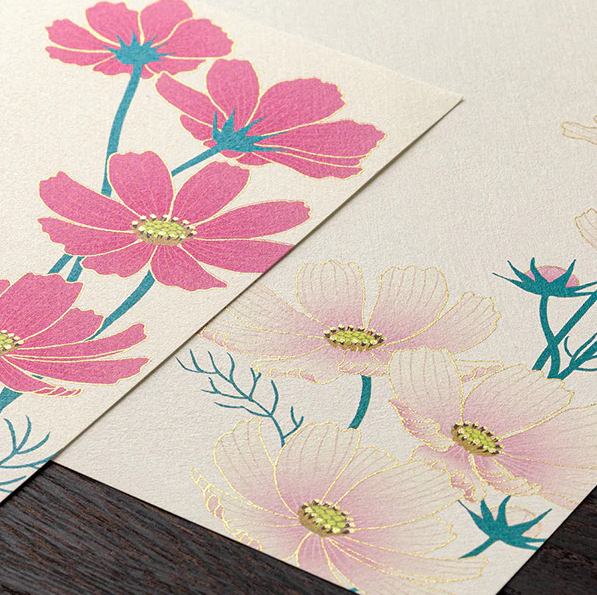 Midori Letter Pad 147 Silk printing Cosmos