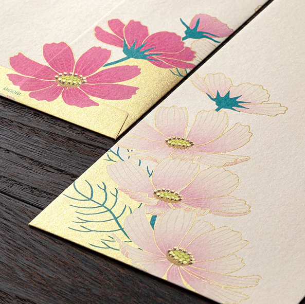 Midori Envelope 148 Silk-printing Cosmos