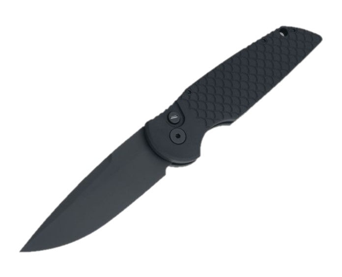 Protech Tactical Response 3 Operator Fish Scale Handle Tritium Button Auto Folding Knife