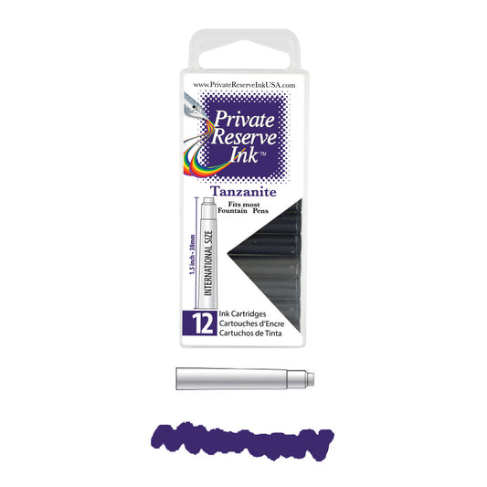 Private Reserve Ink 12pk Ink Cartridges for Short Standard International Size Fountain Pens