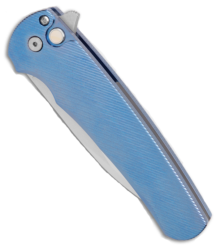 Protech Malibu Custom Titanium Blue Folding Knife