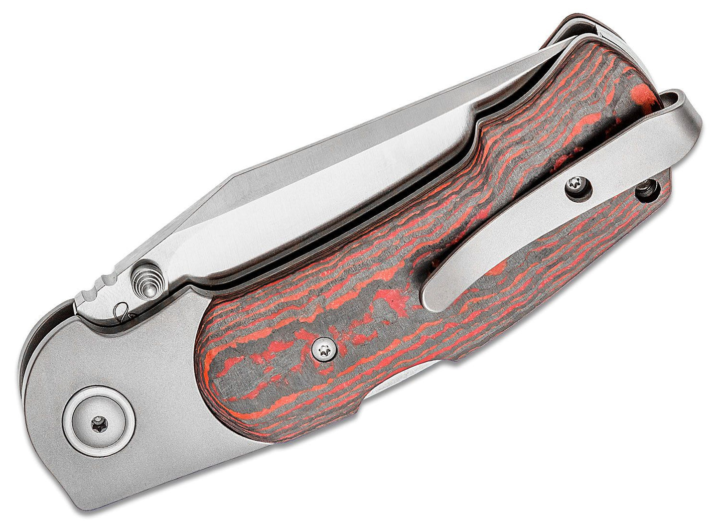 Viper Turn Red Lava Carbon Fiber Backlock Folding Knife