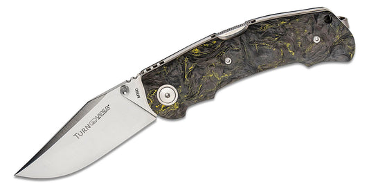 Viper Turn Yellow Dark Matter Carbon Fiber Backlock Folding Knife