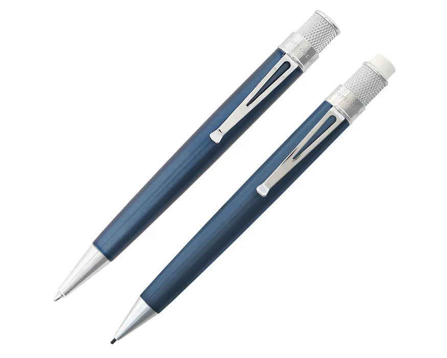 Retro 51 Tornado Ice Blue Rollerball / Mechanical Pencil Set