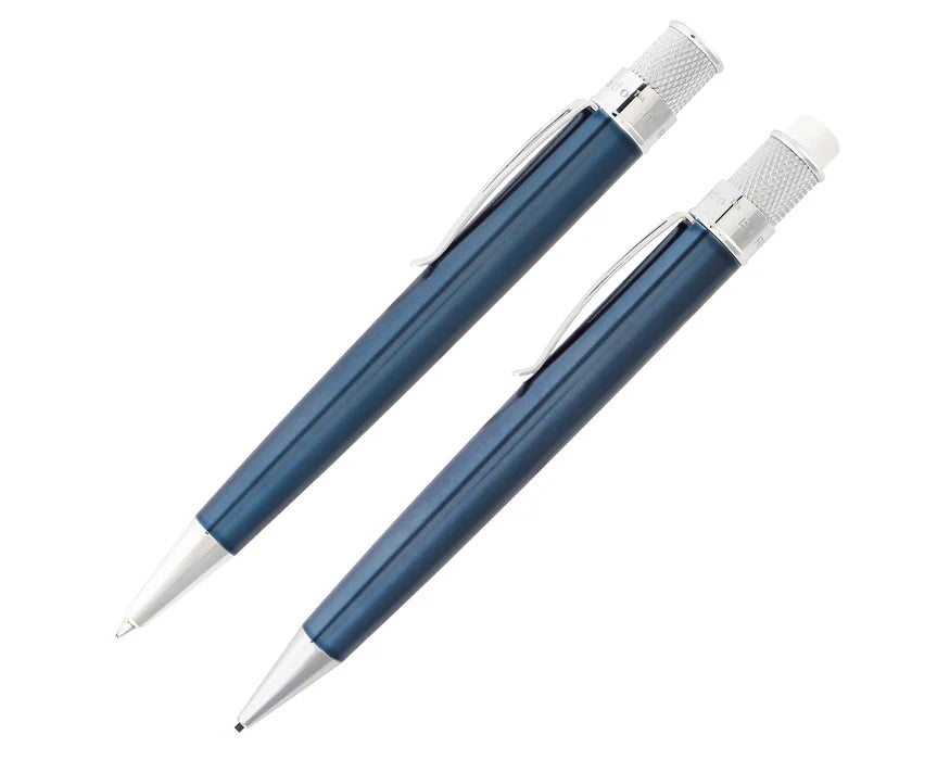 Retro 51 Tornado Ice Blue Rollerball / Mechanical Pencil Set