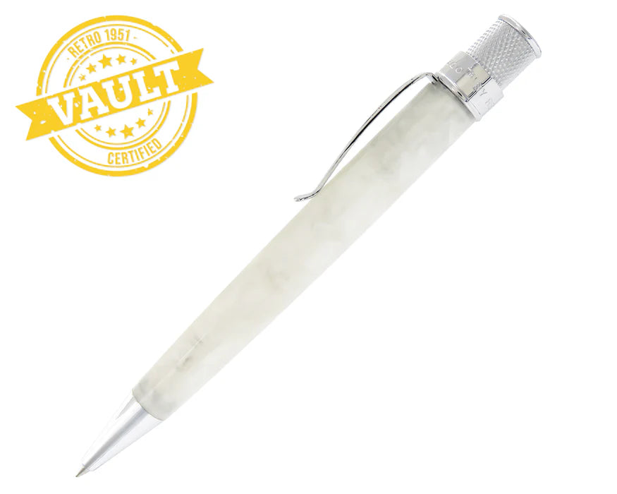 Retro 51 Vault Opal White Acrylic Rollerball Pen