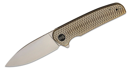 WE KNIFE Shakan Gold Satin Polish Titanium Handle Limited Edition Folding Knife