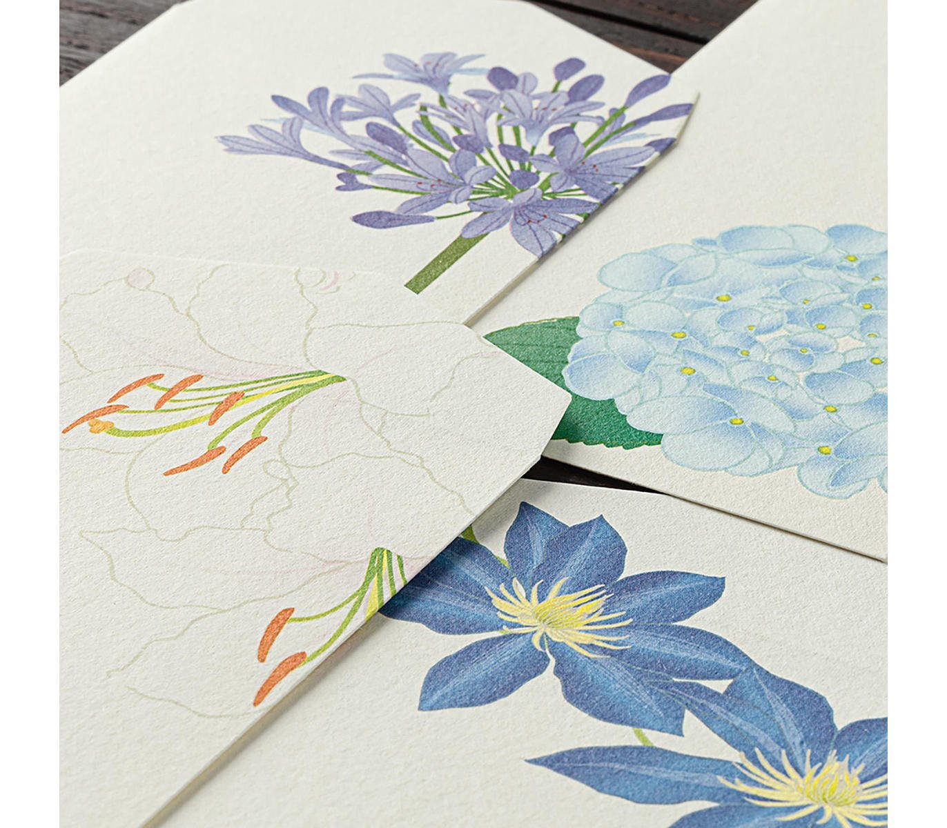 Midori Envelope 134 Four Designs Summer Flowers
