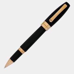 Montegrappa Fortuna Black w/ Rose Gold Trim Rollerball Pen