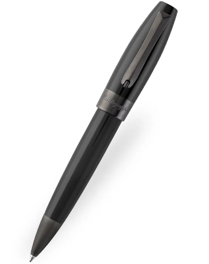 Montegrappa Fortuna Black with Gun Metal Trim Ballpoint Pen