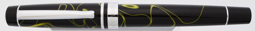 Monteverde Prima Black Yellow Swirl Fountain Pen Medium Nib