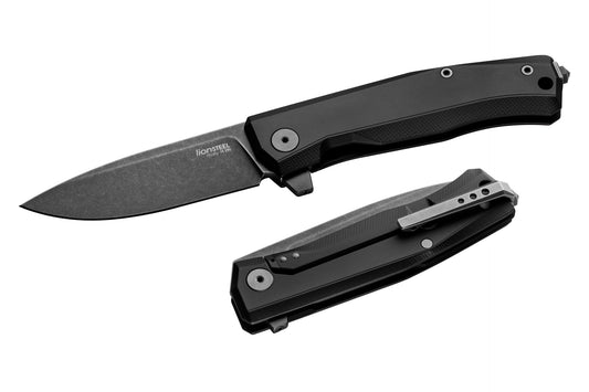 Lionsteel Myto Black Handle & Blade Folding Knife