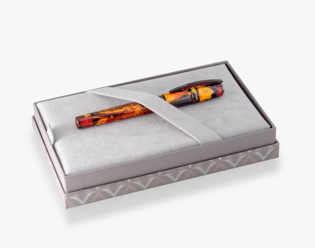 Visconti Homo Sapiens Earth Origins "Fire" Fountain Pen 18k Gold Fine Nib