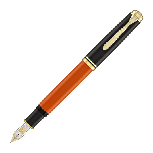 Pelikan M800 2015 Special Edition Burnt Orange Fountain Pen 18c Gold Medium Nib