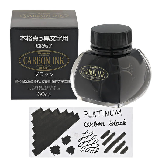 Platinum Carbon Black Fountain Pen Ink 60mL Bottle