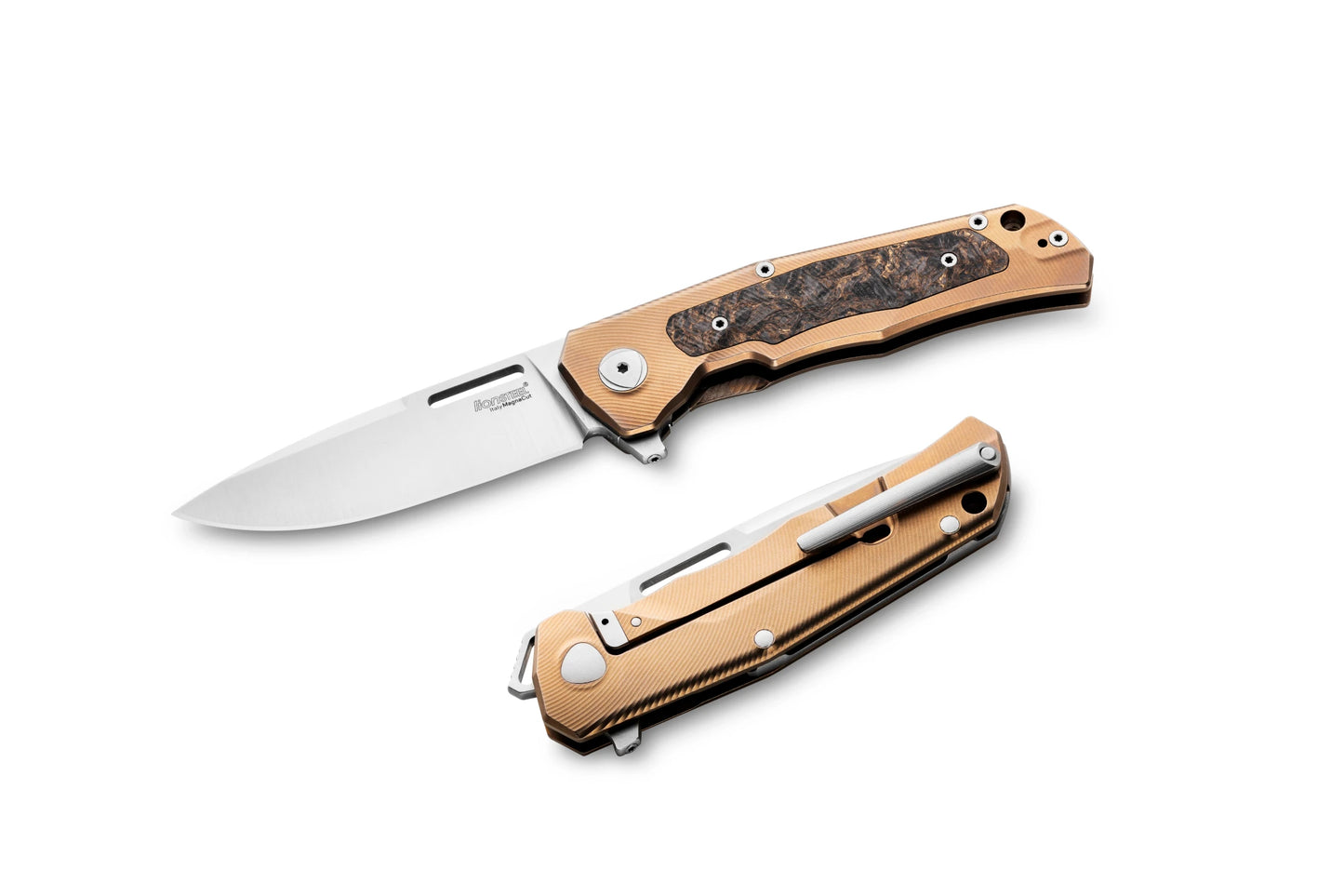 Lionsteel Q4 Bronze Titanium Framelock Folding Knife