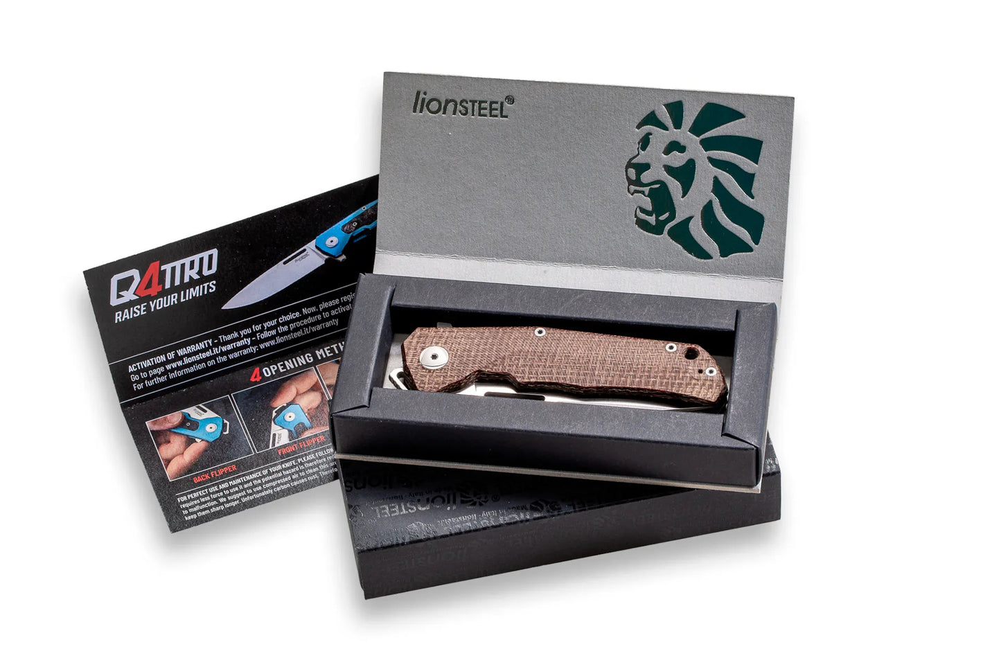 Lionsteel Q4 Bronze Titanium Framelock Folding Knife