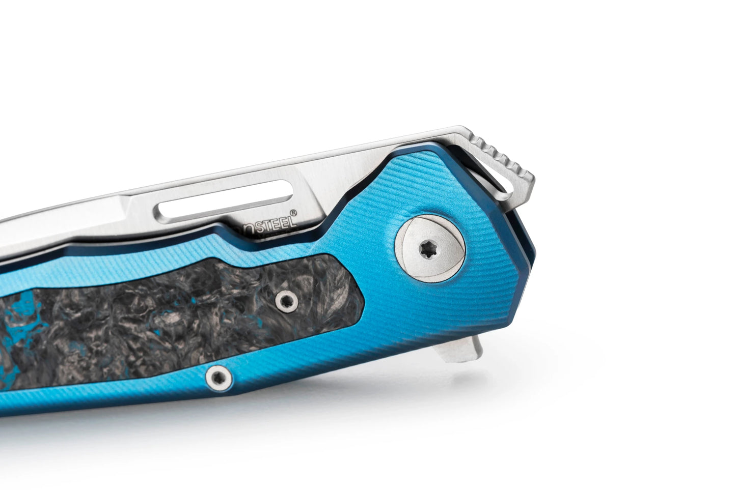 Lionsteel Q4 Blue Titanium Framelock Folding Knife