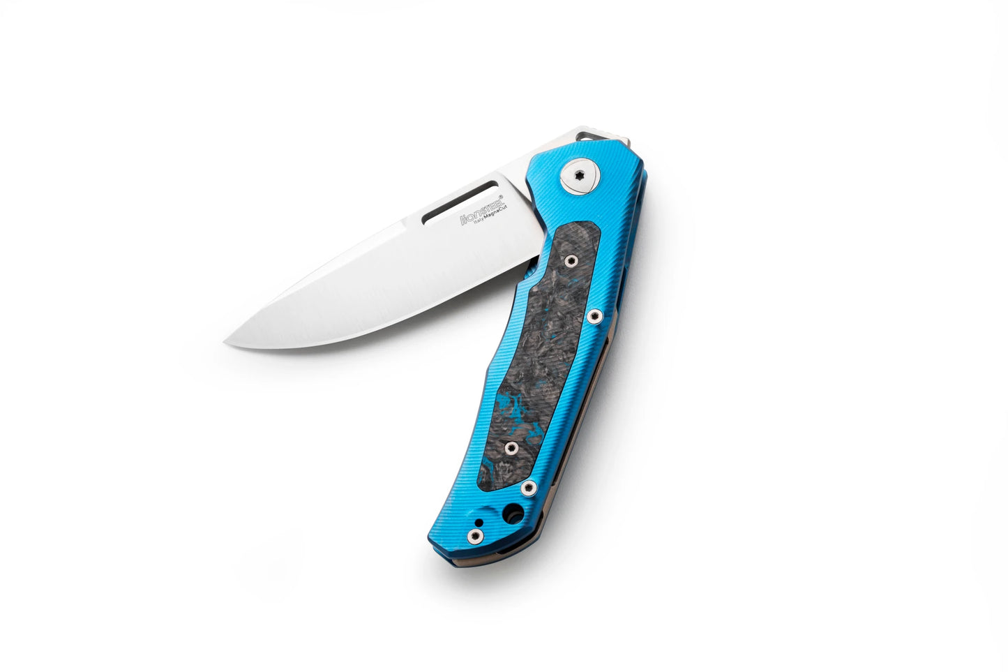 Lionsteel Q4 Blue Titanium Framelock Folding Knife