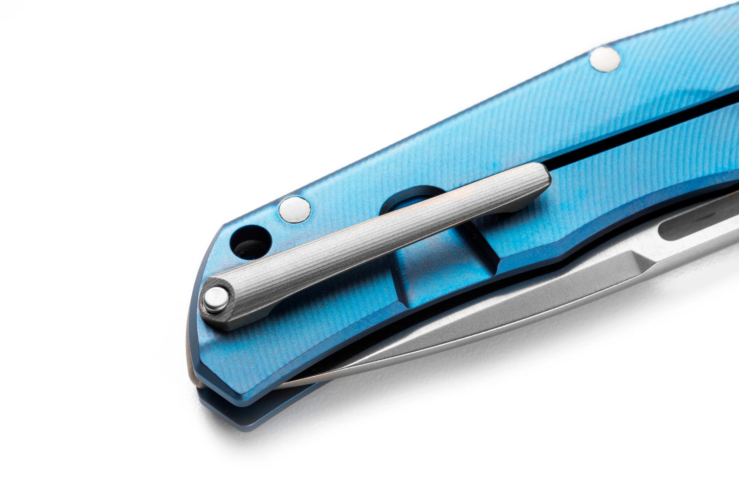 Lionsteel Q4 Blue Titanium Framelock Folding Knife