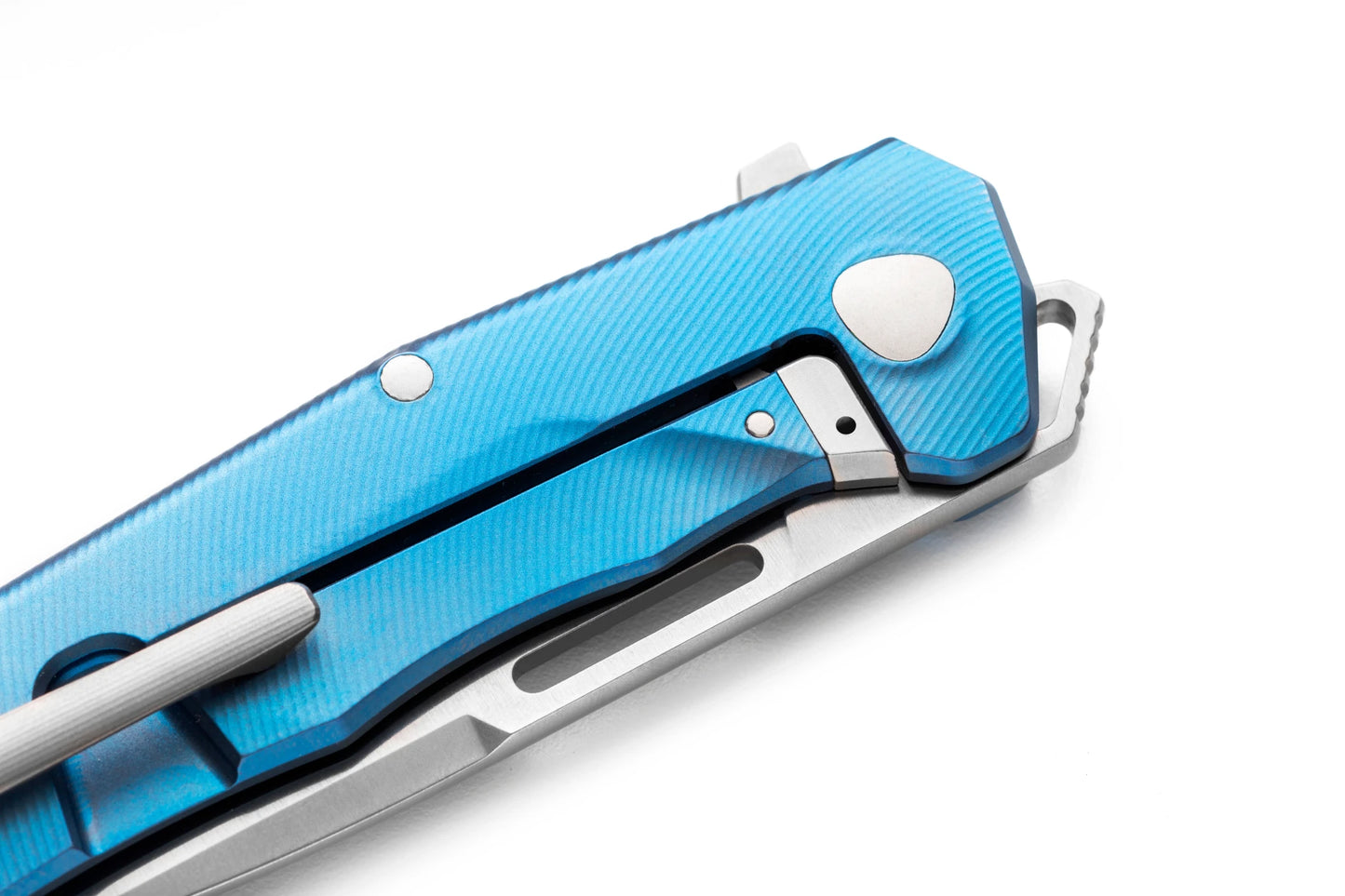 Lionsteel Q4 Blue Titanium Framelock Folding Knife