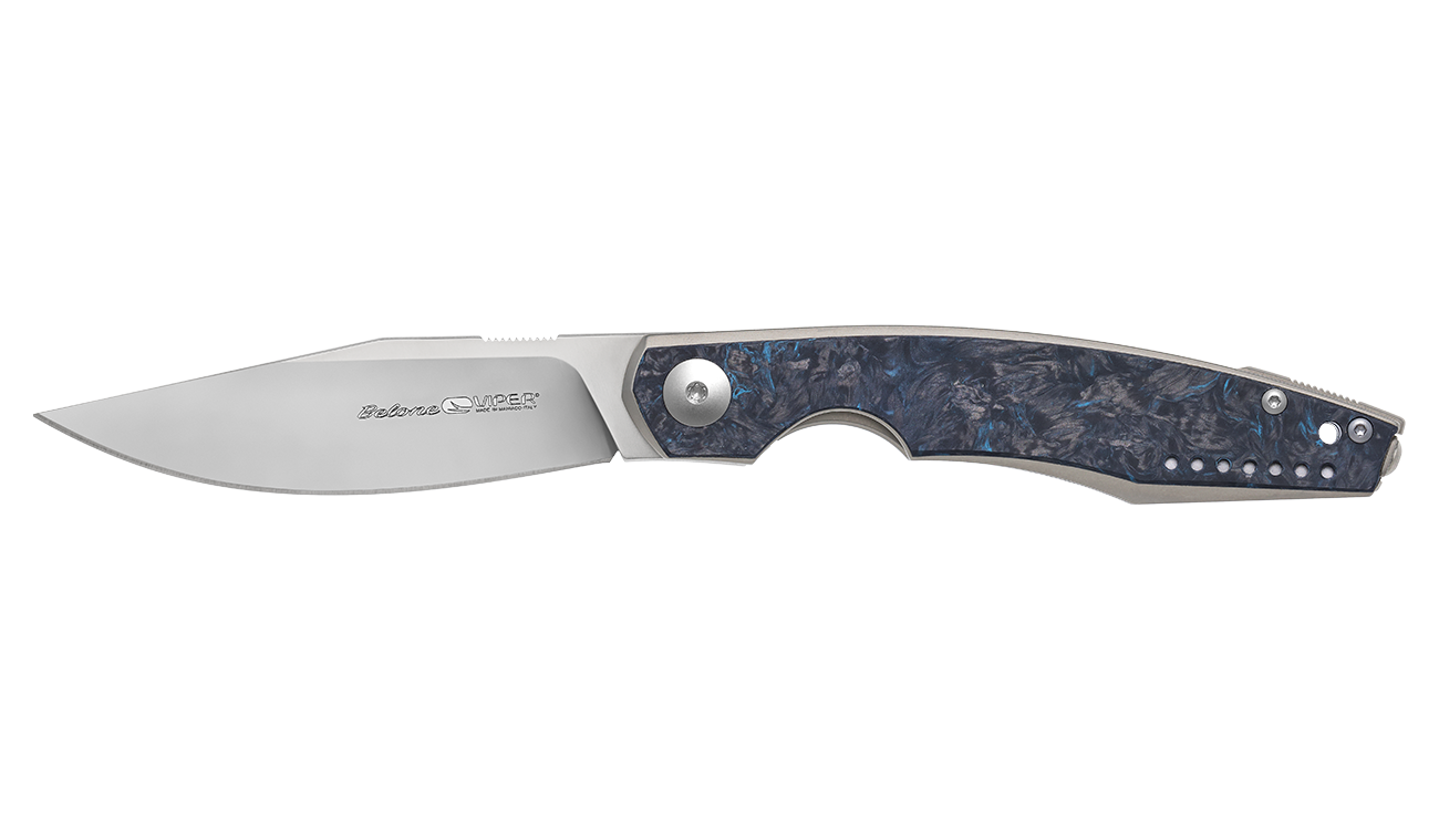 Viper Belone Titanium with Fat Carbon Fiber/Blue Inlay